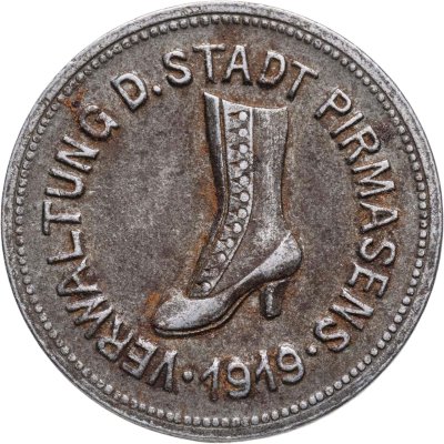 купить Германия "Пирмазенс" 10 пфеннигов 1919 нотгельд