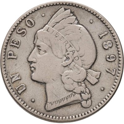 купить Доминикана 1 песо 1897