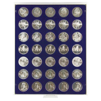 купить Бокс Marine на 35 монет диаметром до 32.5 мм (Lindner, Германия)