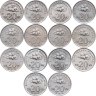 Купить Малайзия набор монет 20 сенов (sen) 1989-2010 (14 штук)