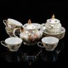 Купить Сервиз чайный на 6 персон (14 предметов) "Мадонна", фарфор, деколь, люстр, золочение, Kahla, ГДР, 1960-1980 гг.
