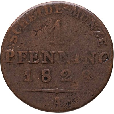 купить Германия, Пруссия 1 пфенниг 1828