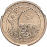 Купить США 1 доллар (dollar) 2015 P "Коренные Американцы - Рабочие Мохоки" в слабе DNC MS66