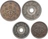 Купить Япония набор монет 1913-1926 (4 шт.) Ёсихито (Тайсё)