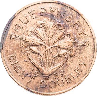 купить Гернси 8 дублей (doubles) 1959