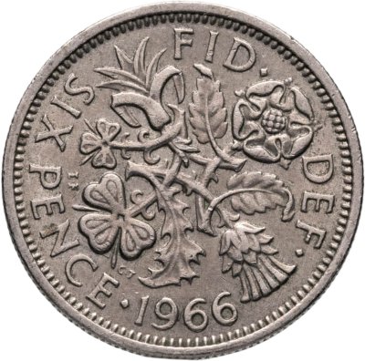 купить Великобритания 6 пенсов (pence) 1966