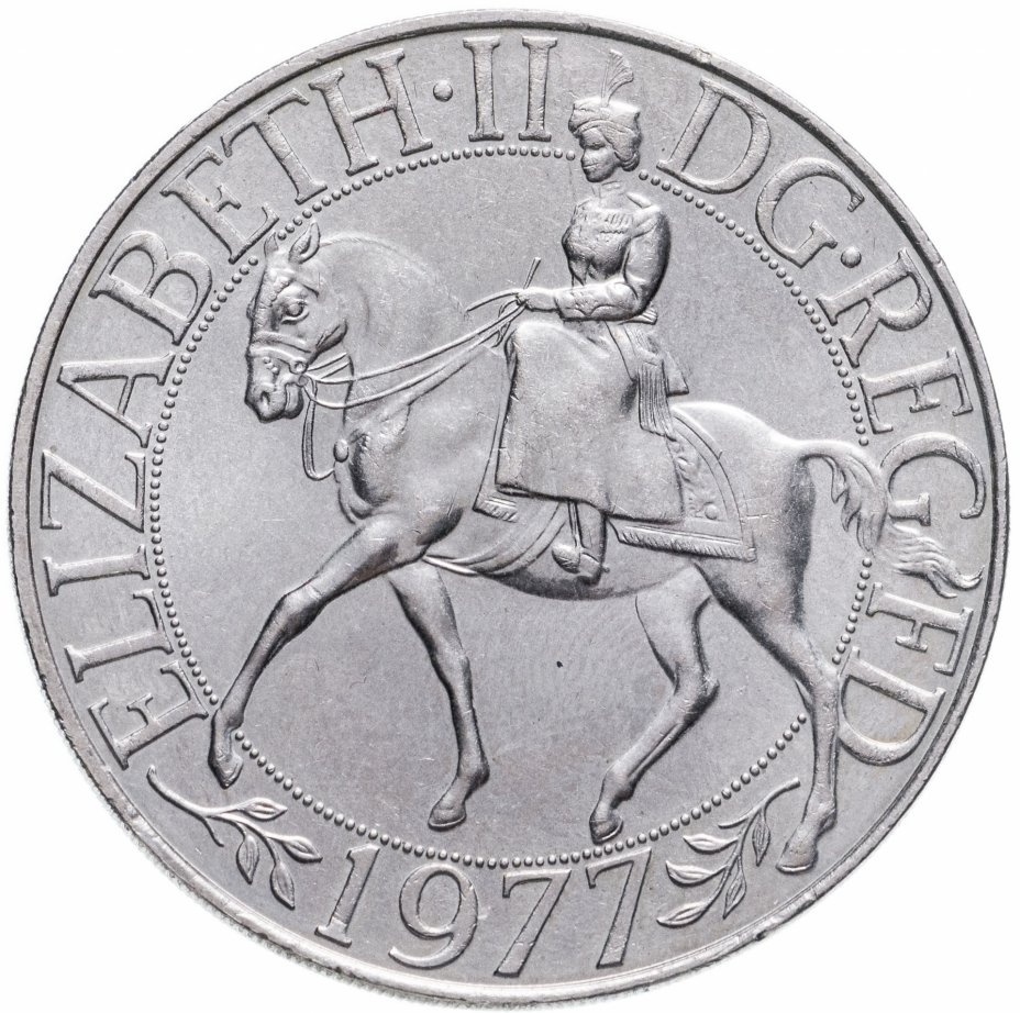 купить Великобритания 25 новых пенсов (1 крона) 1977 "25 лет правления Елизаветы II"