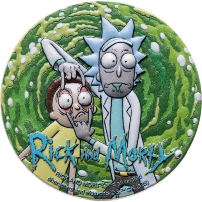 купить Ниуэ 5 долларов 2023 "Рик и Морти", в футляре с сертификатом