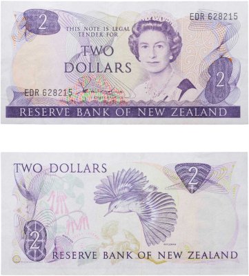 купить Новая Зеландия 2 доллара 1981-1992 г P-170b