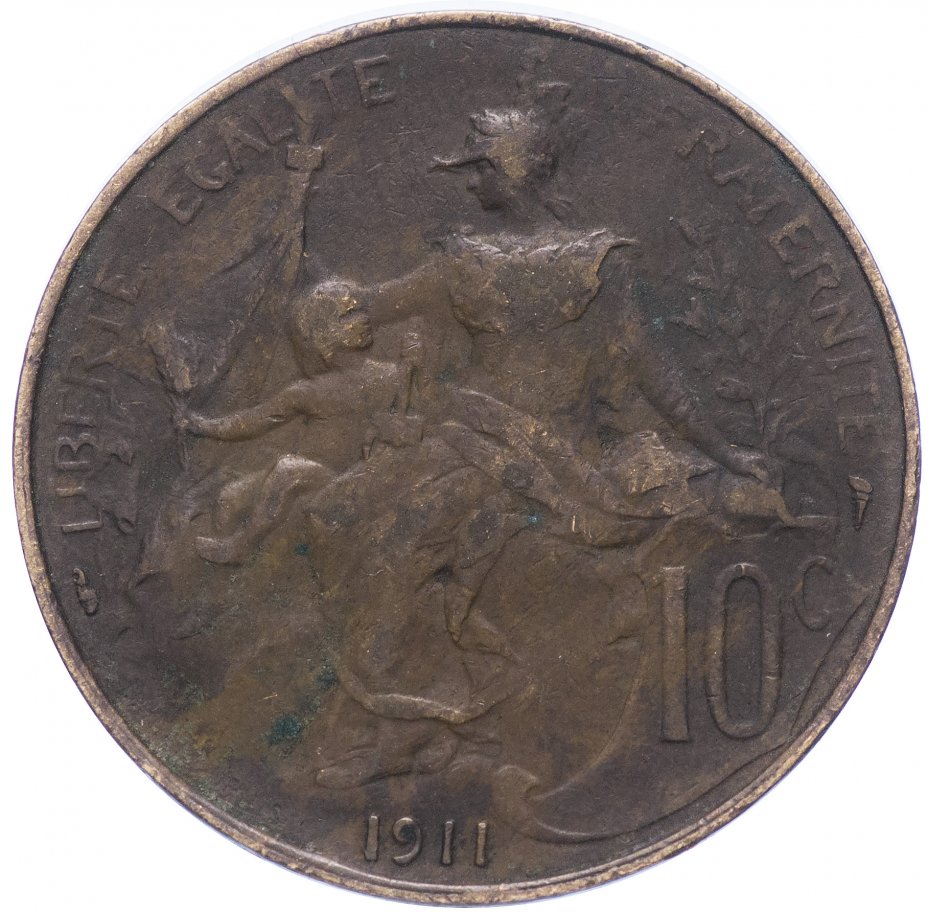 купить Франция 10 сантимов 1911
