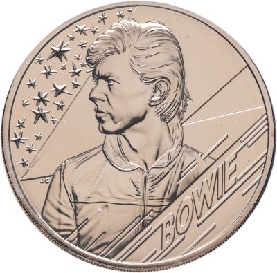 купить Великобритания 5 фунтов 2020 "Легенды музыки - Дэвид Боуи"