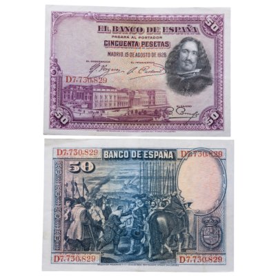 купить Испания 50 песет 1928 (Pick 75)