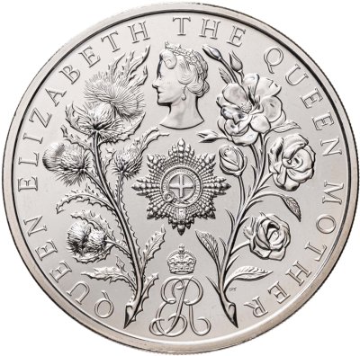 купить Великобритания 5 фунтов 2025 "Королева Елизавета Королева-мать"