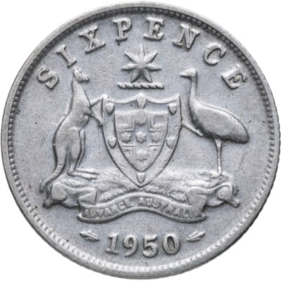 купить Австралия 6 пенсов (pence) 1950