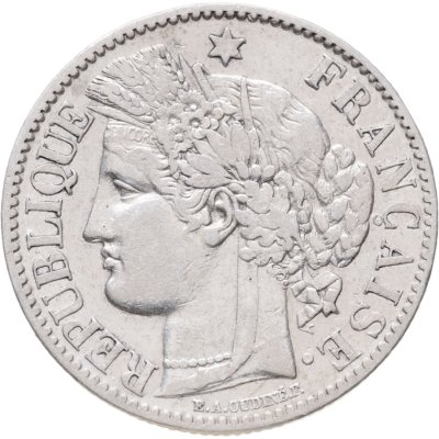 купить Франция 2 франка (francs) 1887