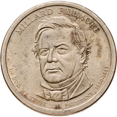 купить США 1 доллар (dollar) 2010 D Президент США - Миллард Филлмор (1850-1853) знак монетного двора: "D" - Денвер