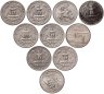 Купить США набор из 10 монет 25 центов (квотер, 1/4 доллара, quarter dollar) 1965-2019