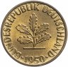 Купить Германия 5 пфеннигов (pfennig) 1950, знак монетного двора: "F" - Штутгарт