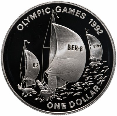 купить Бермуды 1 доллар 1993 "XXV Летние Олимпийские игры, Барселона 1992 - Парусный спорт"