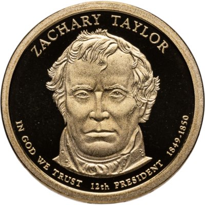 купить США 1 доллар (dollar) 2009 S Proof "Закари Тейлор (12-й президент США)" знак монетного двора "S" - Сан-Франциско