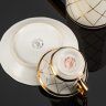 Купить Екатерина до 30.04.2026 аиша Набор на одну персону для подачи кофе/шоколада, фарфор, золочение, Limoges, Франция, 1930-1950 гг.