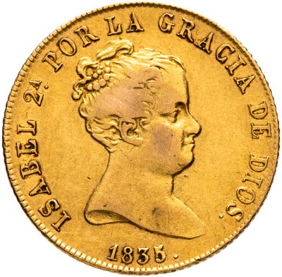 купить Испания 80 реал 1835, знак монетного двора "M" - Мадрид