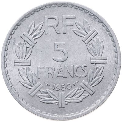 купить Франция 5 франков (francs) 1950 Без отметки монетного двора