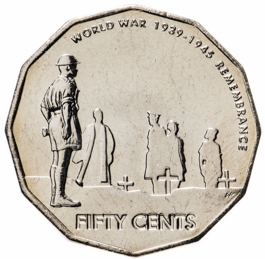 купить Австралия 50 центов (cents) 2005 60 лет со дня окончания Второй Мировой войны