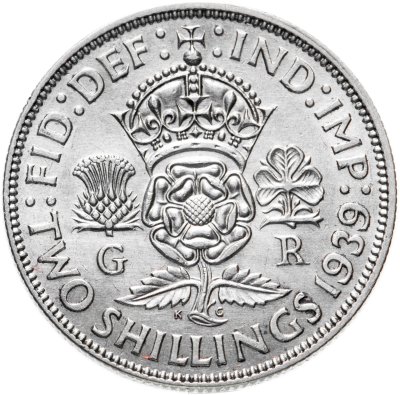 Купить Великобритания 2 шиллинга (флорин, shillings) 1939
