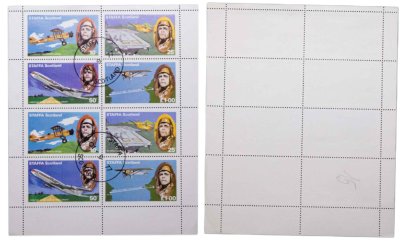 купить Великобритания марки квартблок "Авиа. Самолеты. Пилоты" Шотландия