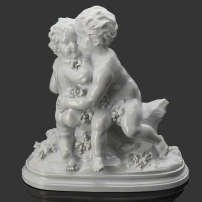 купить Скульптура "Играющие путти", по модели скульптора Joseph D` Aste, Ernst Bohne Söhne, фарфор, Германия, 1901-1920 гг.