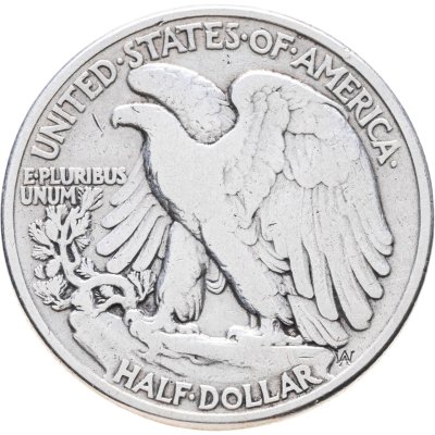 купить США 1/2 доллара (50 центов) 1944 Walking Liberty Half Dollar без знака монетного двора