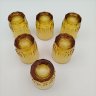 Купить Набор стопок на 6 персон янтарного оттенка, цветное стекло, СССР, 1970-1990 гг.