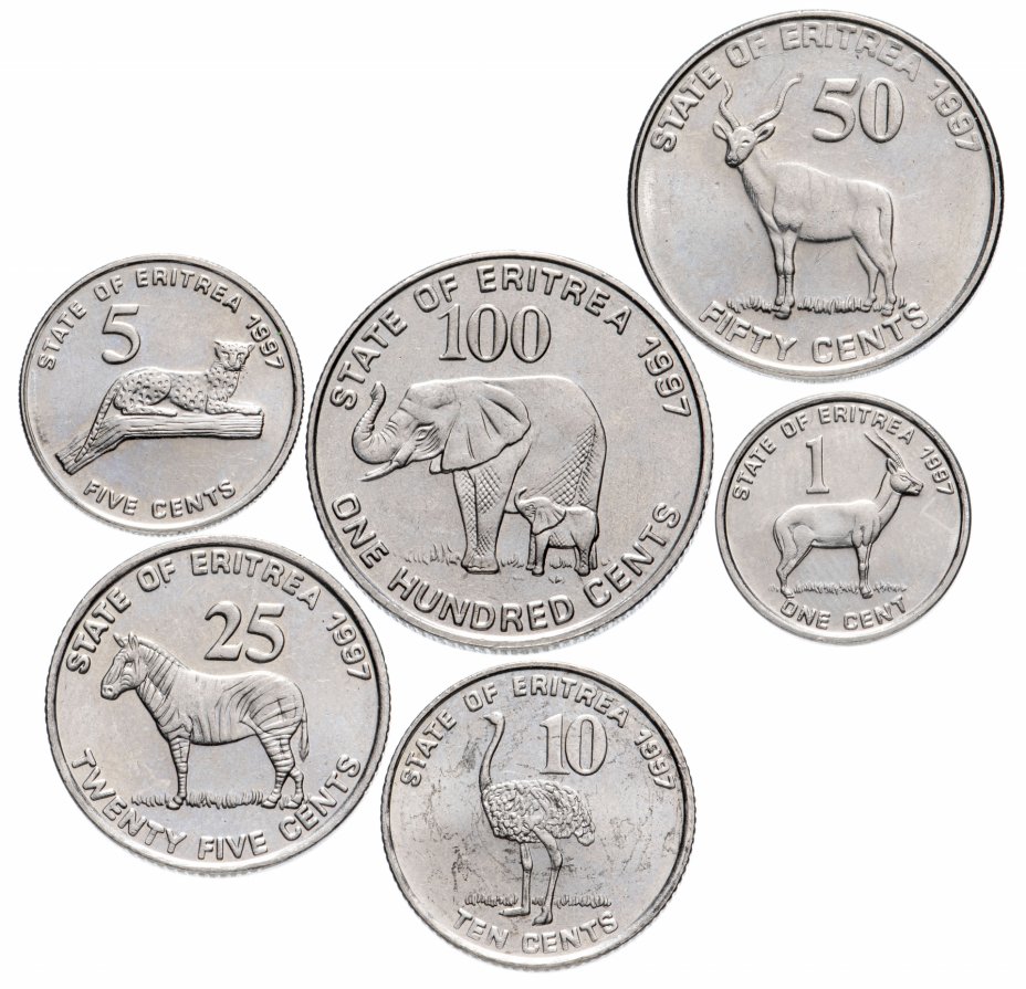 купить Эритрея набор из 6 монет 1997