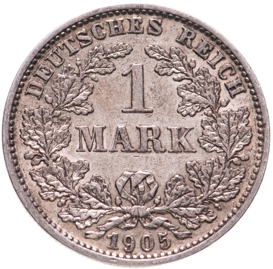 купить Германия 1 марка (mark) 1905, знак монетного двора: "E" - Мульденхюттен