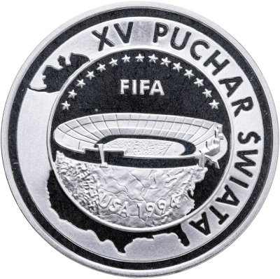 купить Польша 1000 злотых (zlotych) 1994 Proof "Стадион - Чемпионат мира по футболу 1994, США"