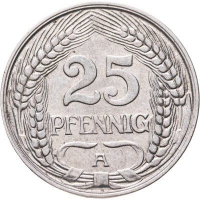 купить Германия 25 пфеннигов (pfennig) 1911 А