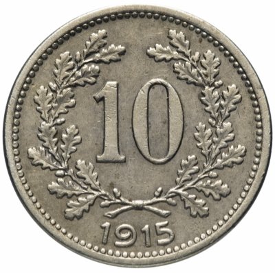 купить Австро-Венгрия 10 геллеров (heller) 1915-1916, монета для Австрии (случайный год)