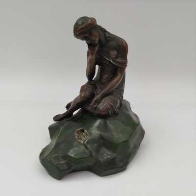 купить Статуэтка "Девушка с кувшином" ("Царскосельская статуя"), по модели скульптора П.П. Соколова, металл, полимерный материал, СССР, 1970-1990 гг.