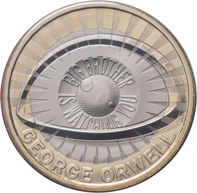 купить Великобритания 2 фунта 2025 "Джордж Оруэлл" в буклете