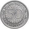 Купить Германия 50 рейхспфеннигов (reichspfennig) 1927 знак монетного двора "J" — Гамбург