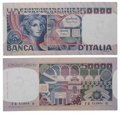 купить Италия 50000 лир 1977