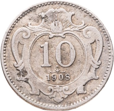 купить Австрия 10 геллеров (heller) 1908