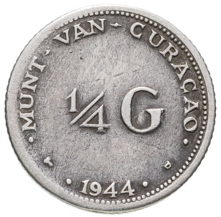 купить Кюрасао 1/4 гульдена (gulden) 1944