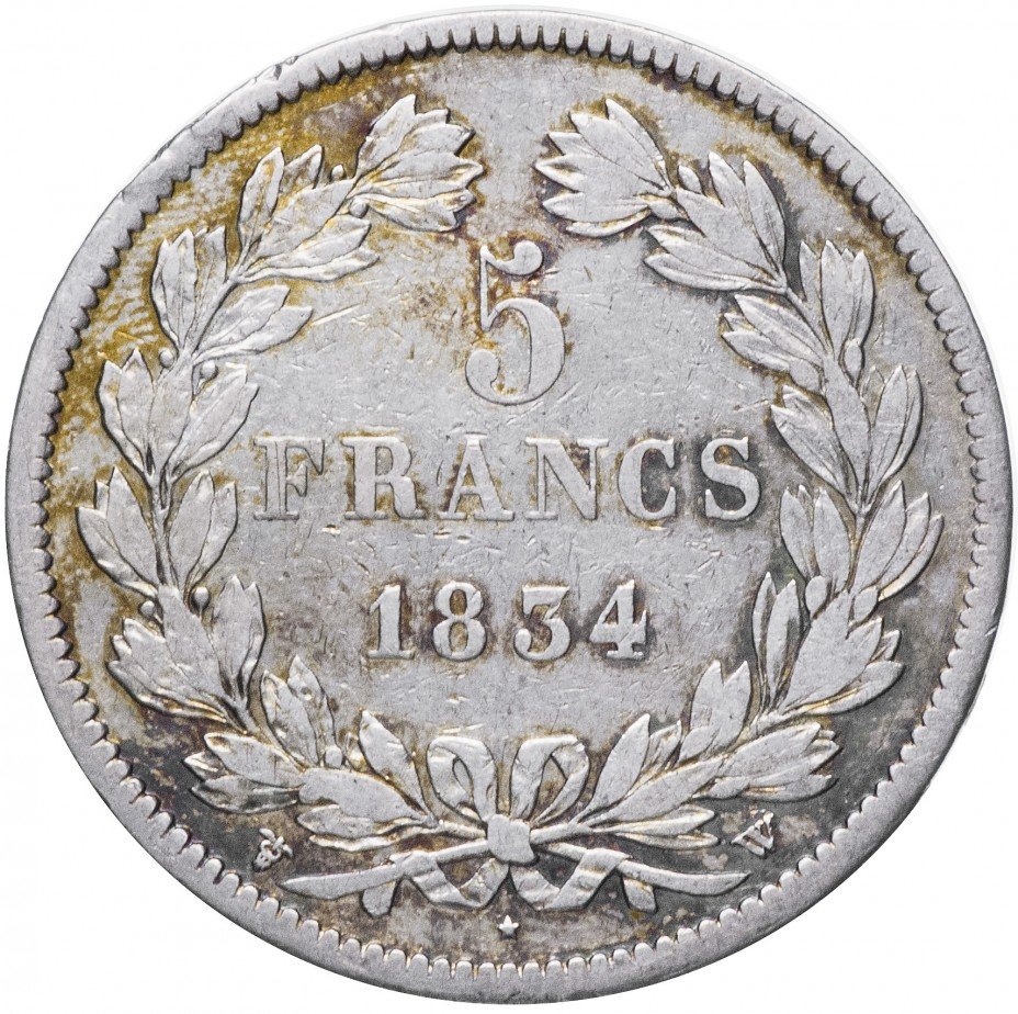 купить Франция 5 франков 1834 W