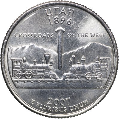 купить США 25 центов [Квотер] 2007 D [KM#400] "Юта"