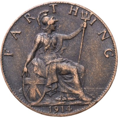купить Великобритания 1 фартинг (farthing) 1914