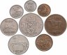 Купить Норвегия набор из 8 монет 1958-1973 (1, 2, 5, 10, 25, 50 эре; 1 и 5 крон) Животные