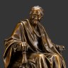 Купить Скульптура "Вольтер", автор модели Жан-Антуан Гудон (фр. Jean-Antoine Houdon, 1740-1828), бронза, литье, патинирование, Франция, 1860-1880 гг.