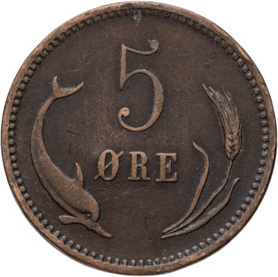 купить Дания 5 эре (ore) 1874